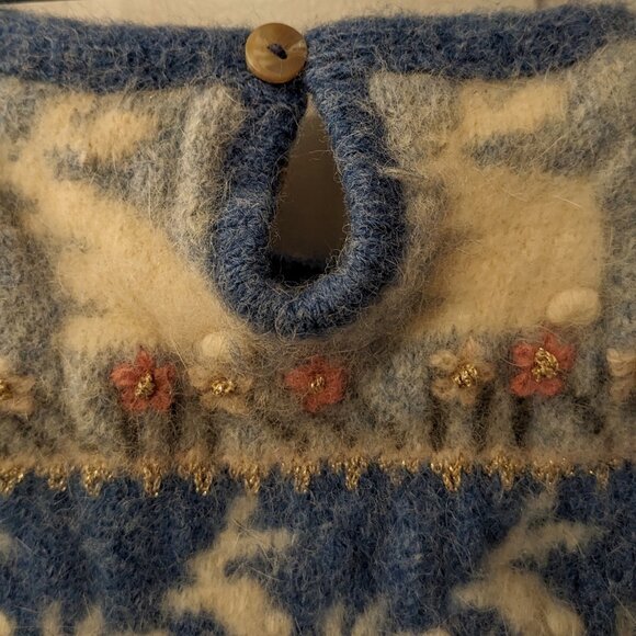 Vintage 1988 Moussie for Susan Bristol Girls Shetland Wool & Angora Sweater - Picture 5 of 11